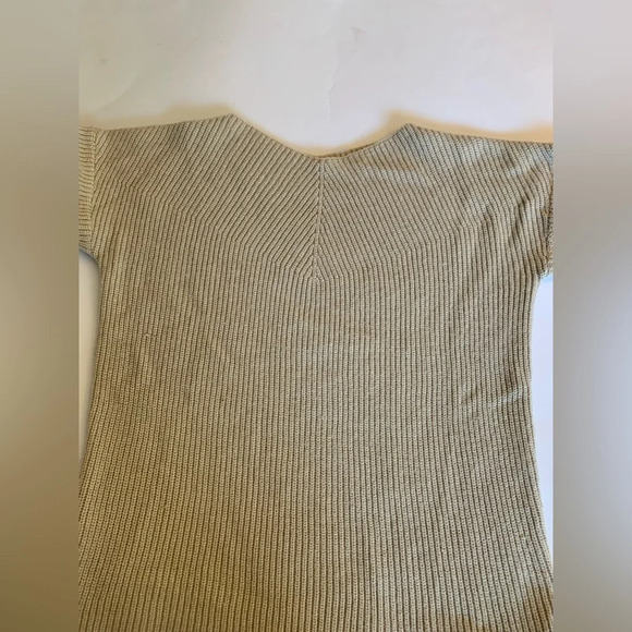 Oak and Fort oversize off the shoulder  sweater in beige size XS - Picture 3 of 7